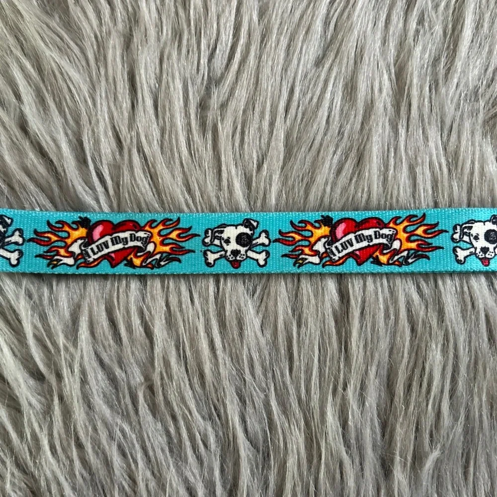 Yellow Dog Design, INC Tattoo Style Dog Collar For Large Dog Blue